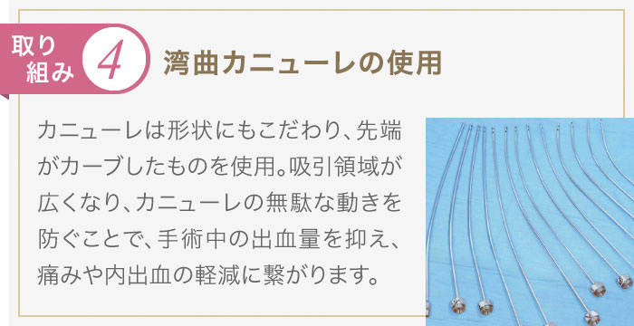 湾曲カニューレの使用